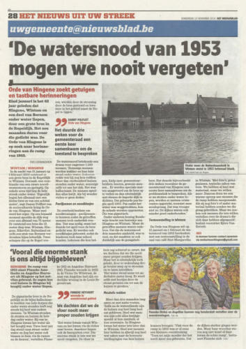 De watersnood van 1953 mogen we nooit vergeten